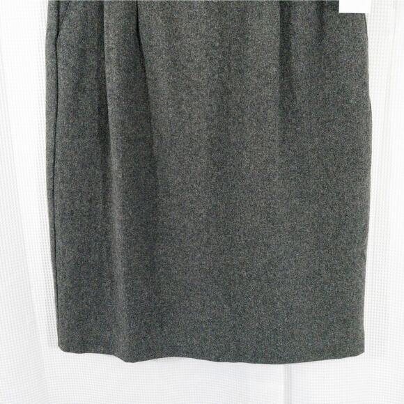 NWT! MARK REED! CHARCOAL GRAY 100% FINE WOOL, CLASSICALLY LINED SKIRT! SZ 14 - Picture 4 of 9
